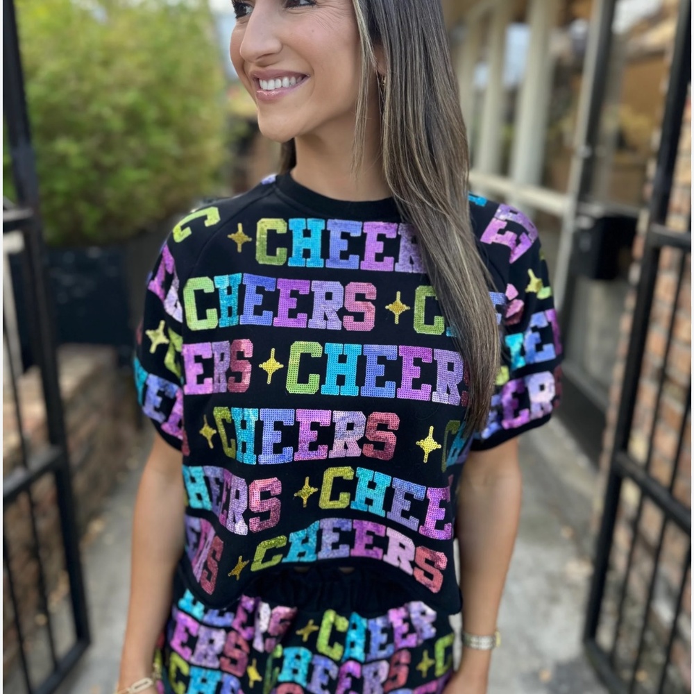 Queen of Sparkles Rainbow Cheers Top